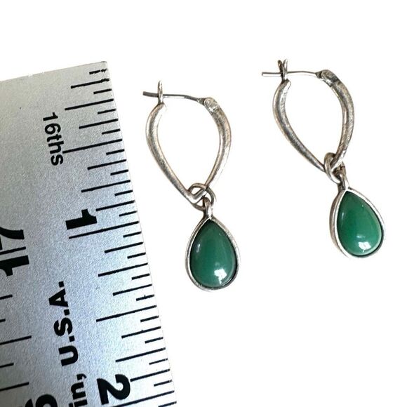 ๐ฟ Boho Reversible Green cross Teardrop Earrings - Picture 7 of 7